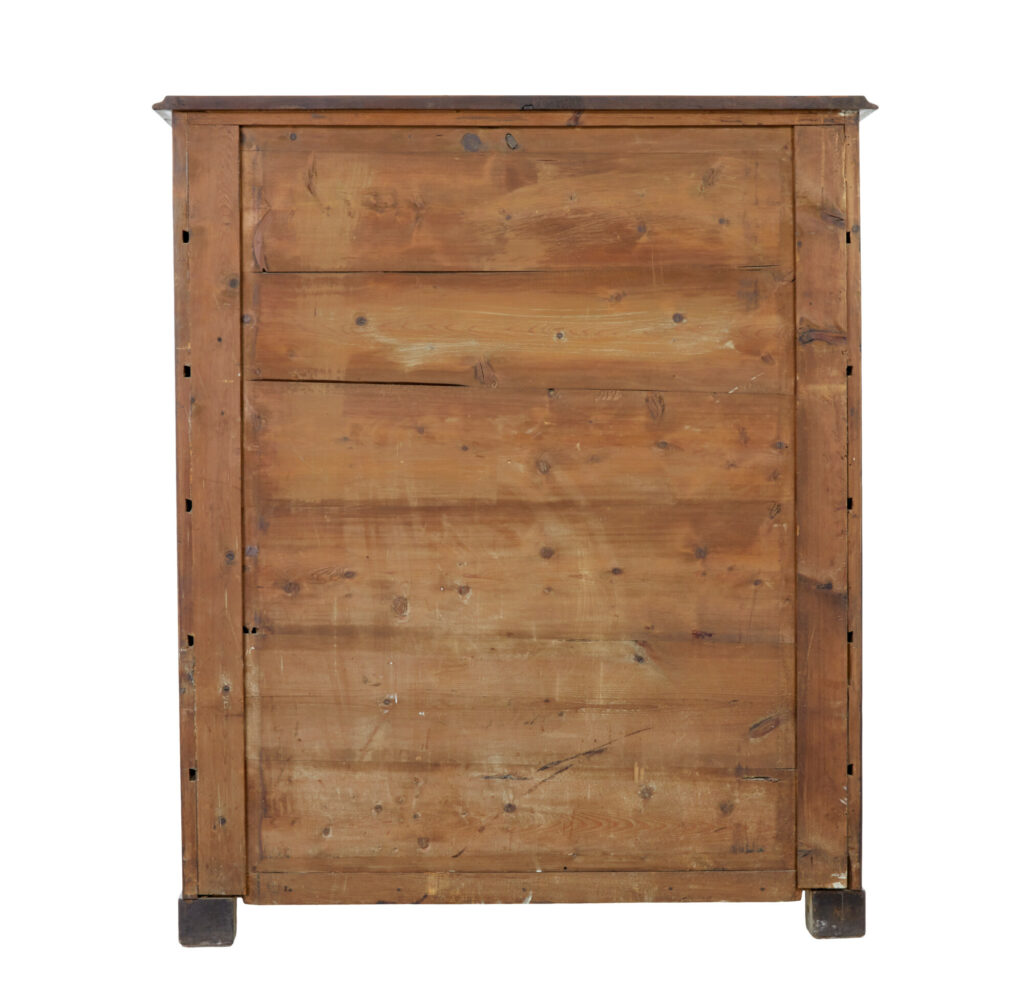 19th Century Tall Burr Walnut Chest of Drawers — image 7