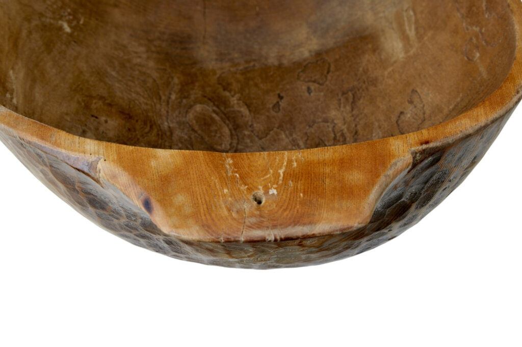 Large Rustic Dugout Hand Carved Bowl — image 3