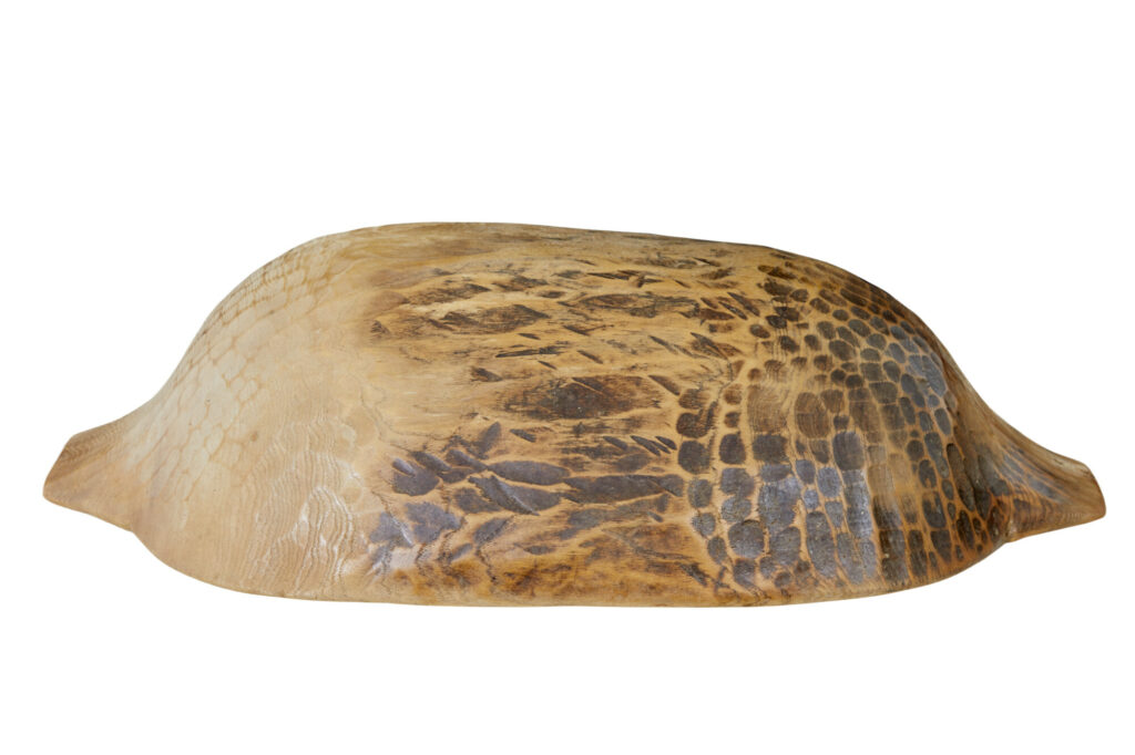 Large Rustic Dugout Hand Carved Bowl — image 5