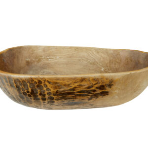 LARGE RUSTIC DUGOUT HAND CARVED BOWL