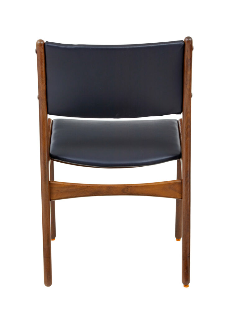 Danish Set of 6 Mid 20th Century Teak and Leather Dining Chairs — image 5