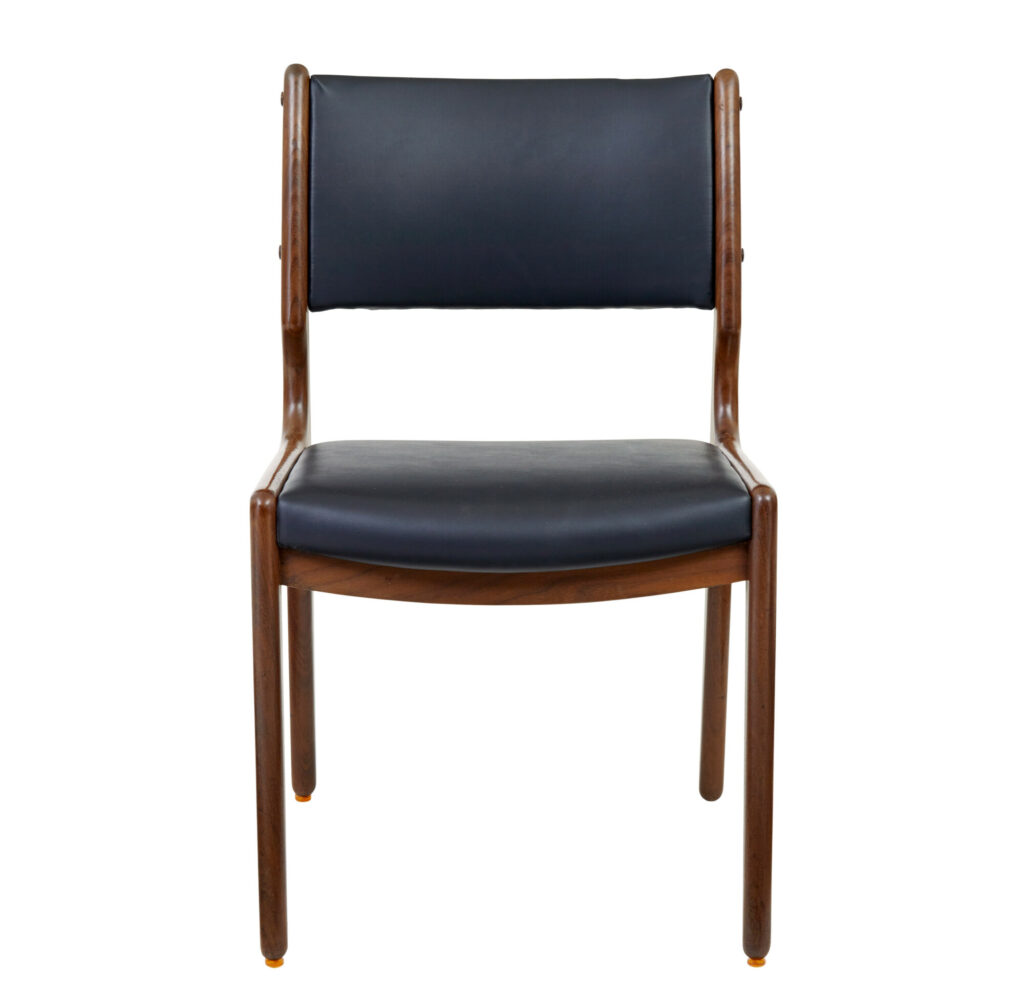 Danish Set of 6 Mid 20th Century Teak and Leather Dining Chairs — image 8
