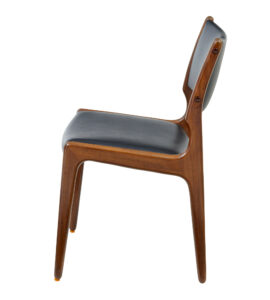 Danish Set of 6 Mid 20th Century Teak and Leather Dining Chairs — thumbnail 7