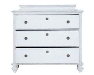 Swedish Painted 19th Century Caddy Top Chest of Drawers — thumbnail 6