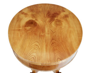 Mid 19th Century Scandinavian Burr Elm Center Table — thumbnail 6