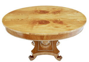Mid 19th Century Scandinavian Burr Elm Center Table — thumbnail 5