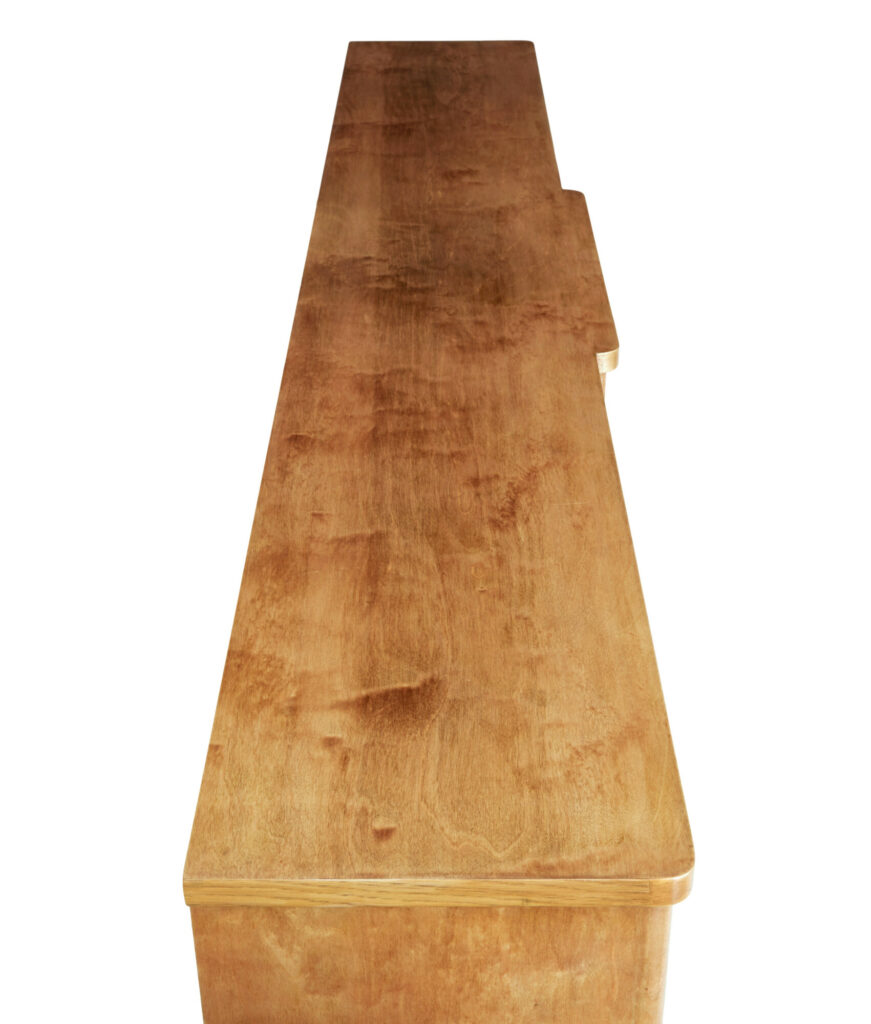 Scandinavian Mid Century Modern Birch Low Bookcase — image 7