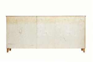 Scandinavian Mid Century Modern Birch Low Bookcase — thumbnail 3