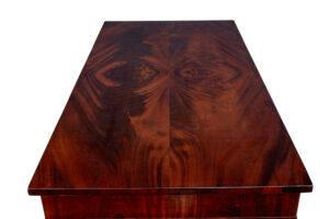 19th Century Flame Mahogany Pedestal Desk — thumbnail 4