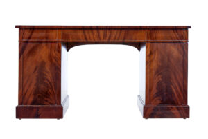 19th Century Flame Mahogany Pedestal Desk — thumbnail 6