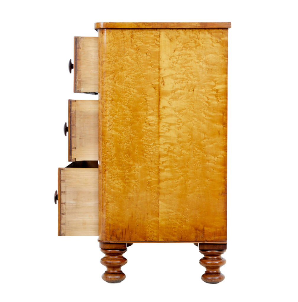 19th Century Birds Eye Maple Chest of Drawers — image 4