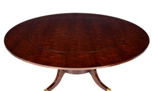 Late 20th Century Mahogany Jupe Dining Table with Leaf Cabinet — thumbnail 9