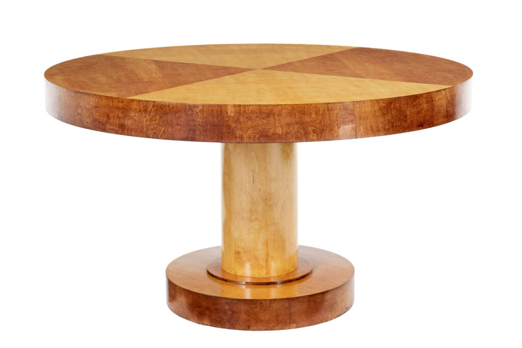SWEDISH ART DECO BIRCH CENTRE TABLE
