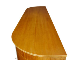 Mid Century Scandinavian Elm Inlaid Sideboard — thumbnail 3