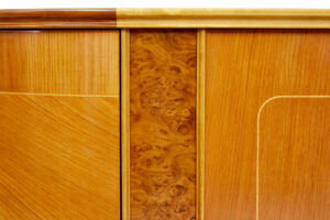 Mid Century Scandinavian Elm Inlaid Sideboard — thumbnail 5