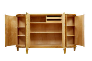 Mid Century Scandinavian Elm Inlaid Sideboard — thumbnail 10