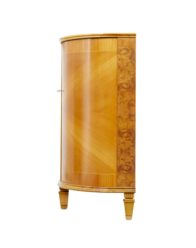 Mid Century Scandinavian Elm Inlaid Sideboard — image 9