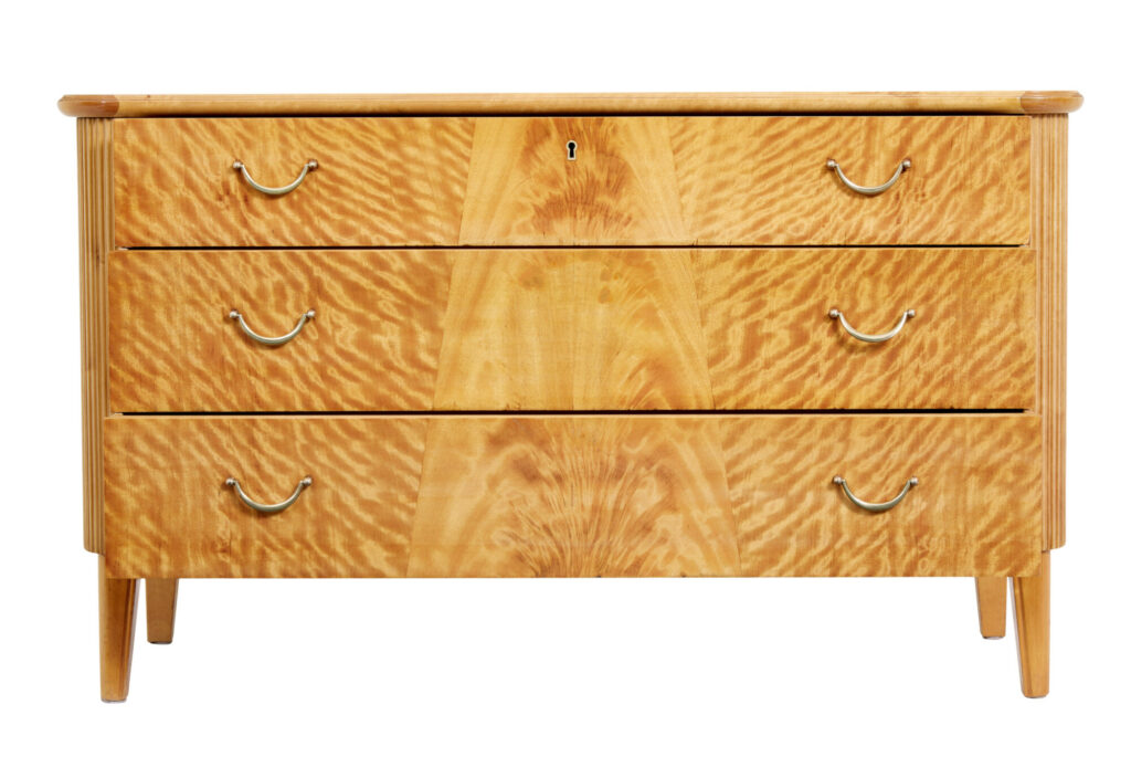 20th Century Art Deco Scandinavian Birch Chest of Drawers — image 2