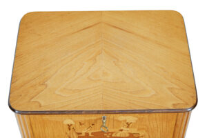 Swedish Art Deco Elm Inlaid Small Work Table — thumbnail 3