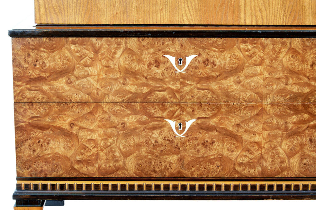 Art Deco Elm and Burr Sideboard by Erik Chambert — image 9