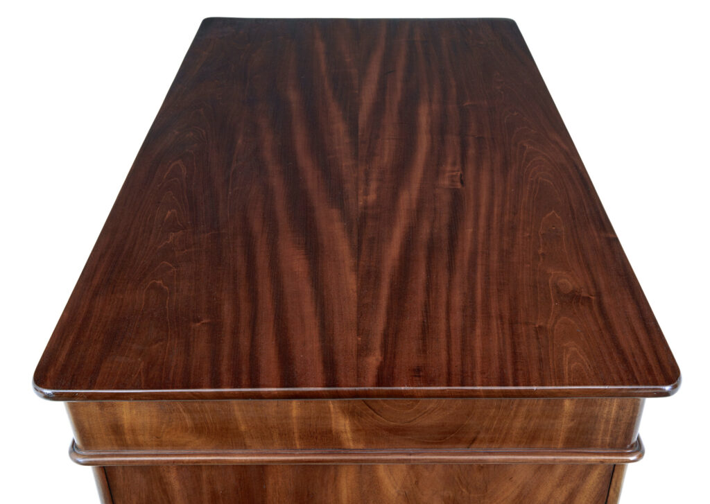 19th Century Empire Revival Mahogany Pedestal Desk — image 2