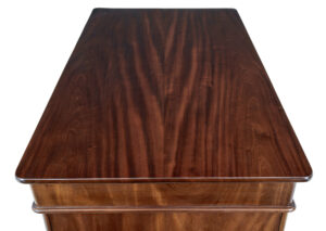 19th Century Empire Revival Mahogany Pedestal Desk — thumbnail 2