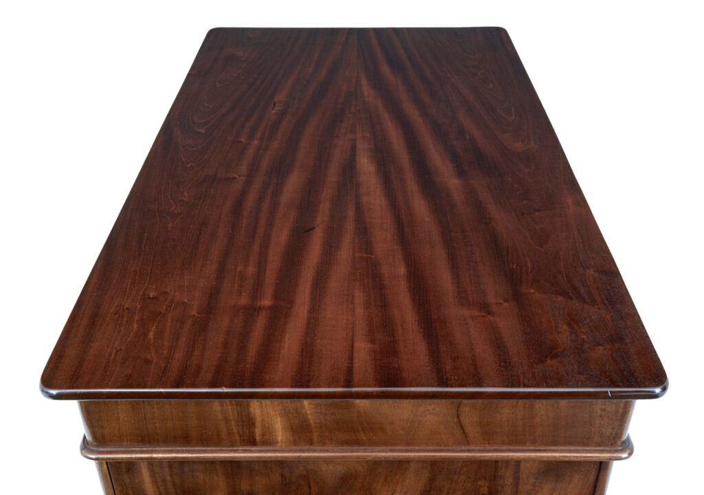 19th Century Empire Revival Mahogany Pedestal Desk — image 3