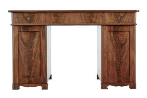 19th Century Empire Revival Mahogany Pedestal Desk — thumbnail 5