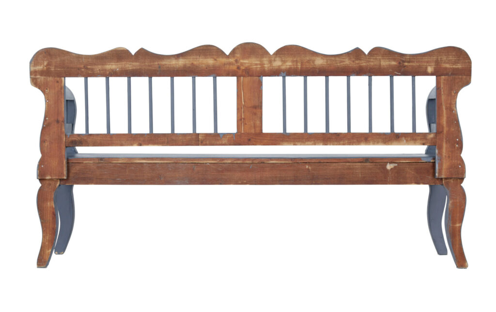Swedish Early 20th Century Painted Pine Bench — image 4