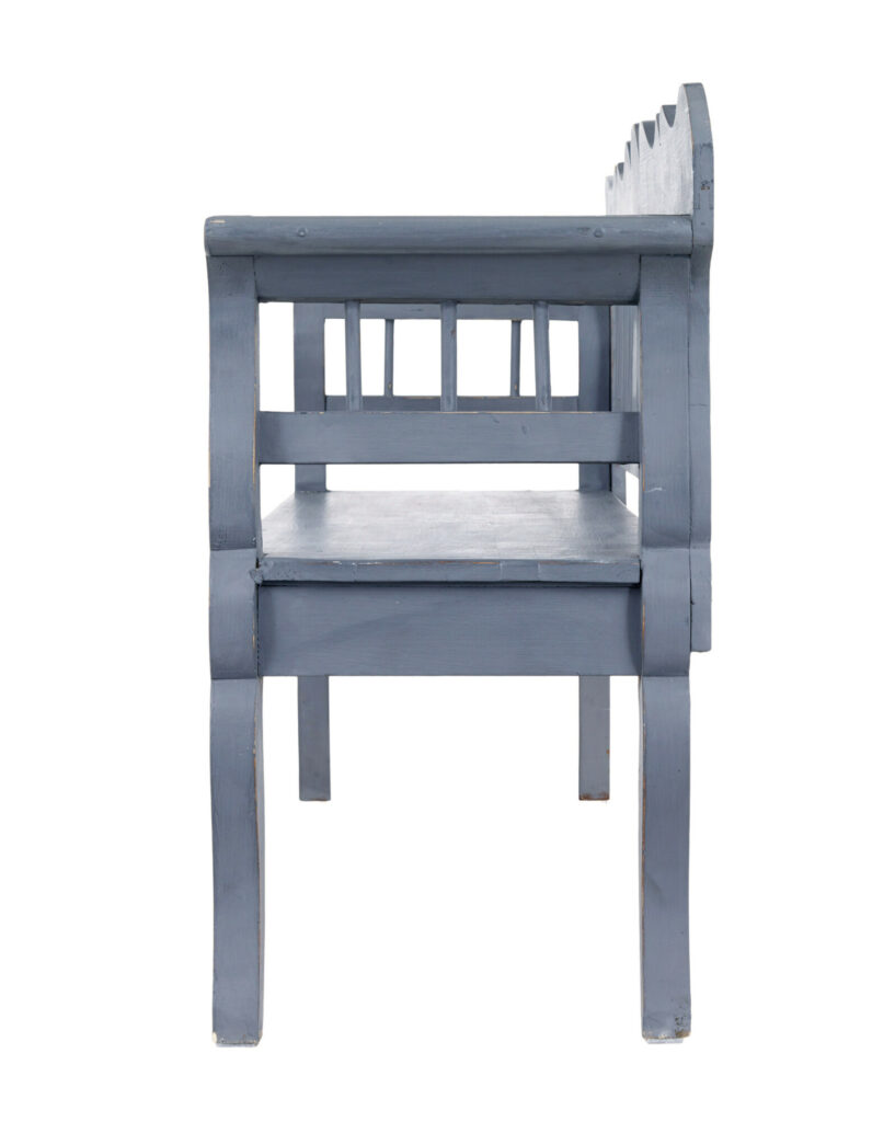 Swedish Early 20th Century Painted Pine Bench — image 5