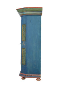 Traditional Swedish Hand Painted 19th Century Painted Wardrobe — thumbnail 7