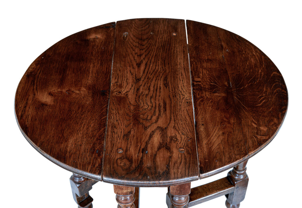 Late 19th Century Small Oak Gateleg Side Occasional Table — image 2