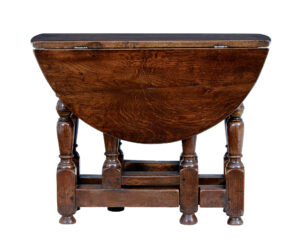 Late 19th Century Small Oak Gateleg Side Occasional Table — thumbnail 5