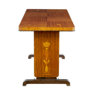 Mid 20th Century Inlaid Birch Coffee Table — thumbnail 6