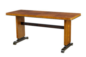 Mid 20th Century Inlaid Birch Coffee Table — thumbnail 1