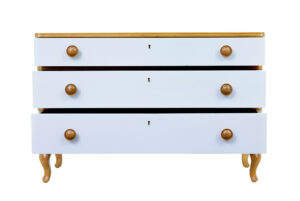 Mid Century Scandinavian Painted Birch Chest of Drawers — thumbnail 5