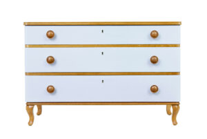 Mid Century Scandinavian Painted Birch Chest of Drawers — thumbnail 6