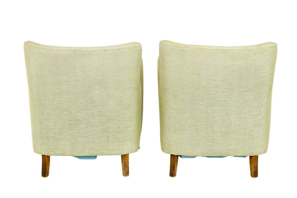 Pair of Scandinavian Art Deco Birch Armchairs — image 6