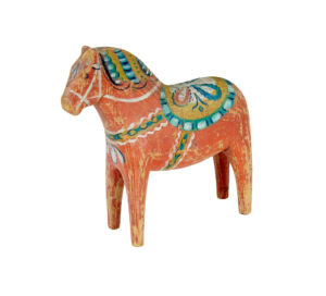 19th Century Hand Painted Swedish Dala Horse — thumbnail 6