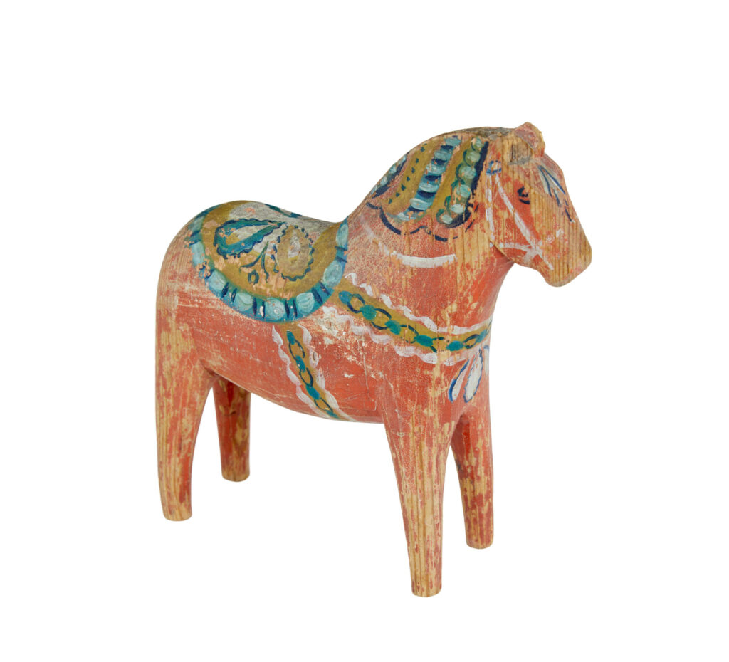 19th Century Hand Painted Swedish Dala Horse — image 1