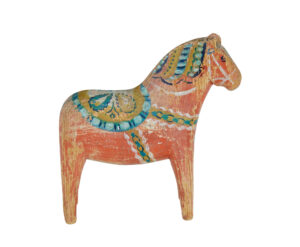 19th Century Hand Painted Swedish Dala Horse — thumbnail 2