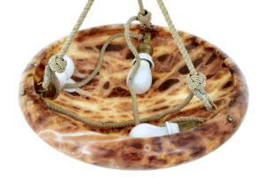 Swedish Art Deco Alabaster Hanging Pendant Light — thumbnail 5