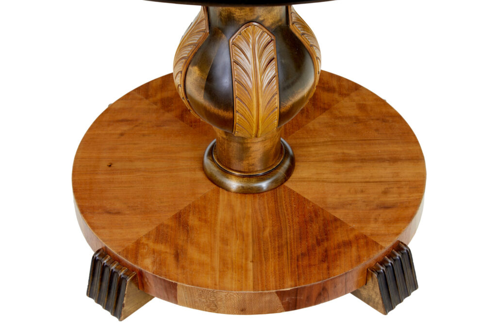 Mid 20th Century Scandinavian Birch Inlaid Occasional Table — image 3