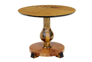 Mid 20th Century Scandinavian Birch Inlaid Occasional Table — thumbnail 2