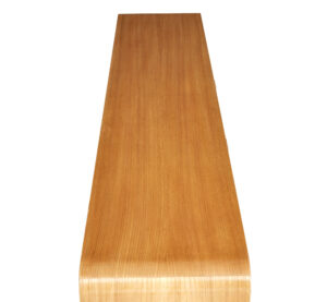 Scandinavian Mid 20th Century Elm Low Open Bookcase — thumbnail 3