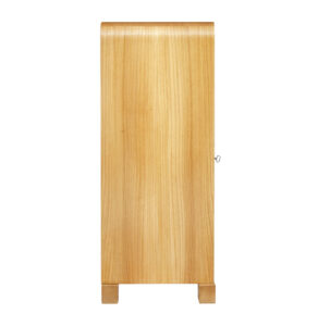 Scandinavian Mid 20th Century Elm Low Open Bookcase — thumbnail 6