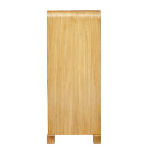 Scandinavian Mid 20th Century Elm Low Open Bookcase — thumbnail 5