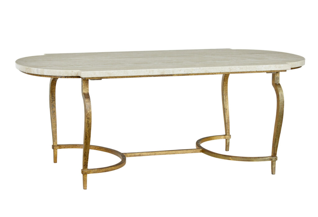 Mid Century Italian Marble Top Coffee Table