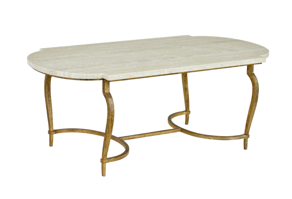 Mid Century Italian Marble Top Coffee Table — image 5