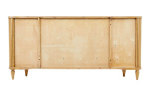 Swedish Mid 20th Century Elm Tambour Front Low Open Bookcase — thumbnail 6